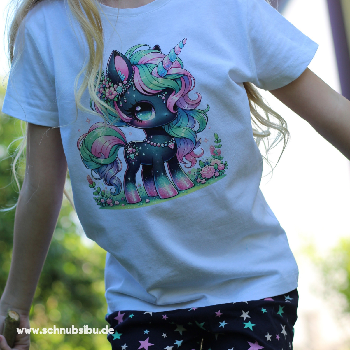 Bügelbild Einhorn Black Edition Nr. 2